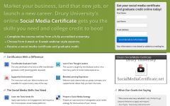 Social Media Certificate Landing Page